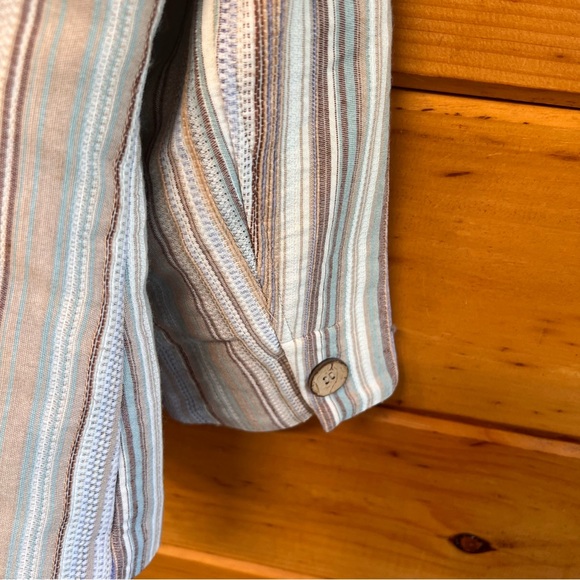 Dressbarn Striped Lined Long Sleeve One Button Blazer W Pockets 14 - Picture 5 of 5